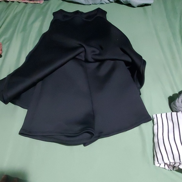 Black Romper With Open Back - Picture 2 of 3